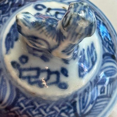 A Chinese blue and white 'Qilin' ewer and cover — photo 27