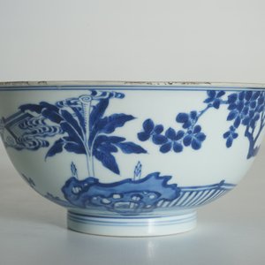 A Chinese blue and white rabbit bowl, Chenghua mark, Kangxi/Yongzheng — photo 9