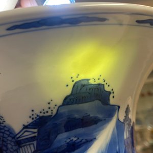 A Chinese blue and white 'river landscape' yenyen vase, Kangxi — 照片 15