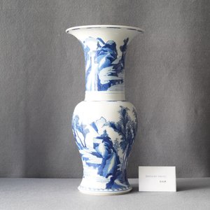 A Chinese blue and white 'river landscape' yenyen vase, Kangxi — 照片 8