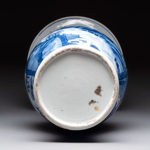 A Chinese blue and white 'riverscape' 'yenyen' vase, 19th C. — photo 6
