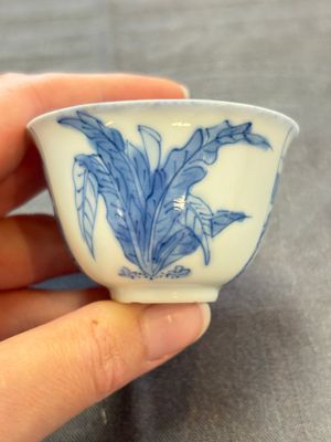 A Chinese blue and white 'Rotterdam Riot' cup and saucer, jade mark, Kangxi — 照片 5