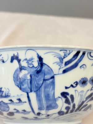 A Chinese blue and white 'Sanxing' bowl — foto 7
