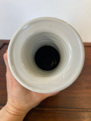 A Chinese blue and white 'Sanxing' rouleau vase, probably 19th C. — 照片 4