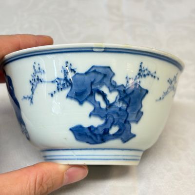 A Chinese blue and white 'Scholars'  bowl — photo 4