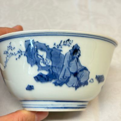 A Chinese blue and white 'Scholars'  bowl — photo 6