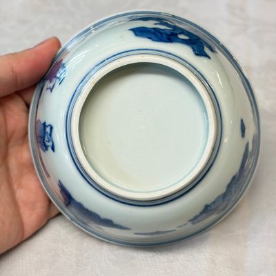 A Chinese blue and white 'Scholars'  bowl — photo 11