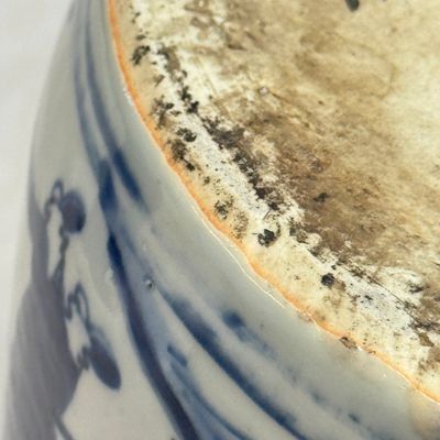 A Chinese blue and white 'Scholars' cylindrical tripod censer — foto 17