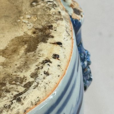 A Chinese blue and white 'Scholars' cylindrical tripod censer — foto 20