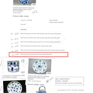 A Chinese blue and white 'Scholars' cylindrical tripod censer — foto 9
