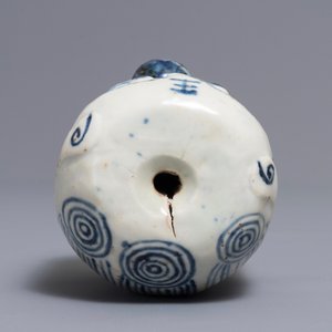 A Chinese blue and white scroll weight, 18/19th C. — 照片 6