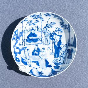 A Chinese blue and white 'Seven Sages of the Bamboo Grove' plate, Xuande mark, Kangxi — 照片 15