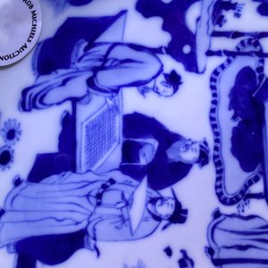 A Chinese blue and white 'Seven Sages of the Bamboo Grove' plate, Xuande mark, Kangxi — 照片 10