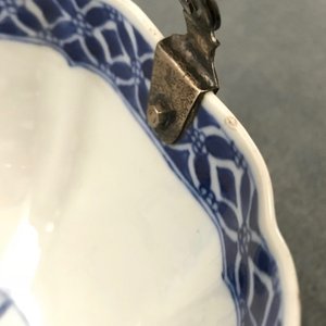 康熙 人物青花瓷碗 带银饰提手 — 照片 10