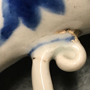 A Chinese blue and white silver-mounted jug and cover, Transitional period — 照片 11