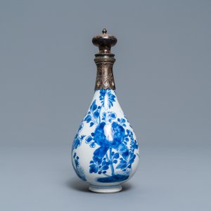 A Chinese blue and white silver-mounted vase, Kangxi — 照片 3