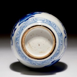 A Chinese blue and white silver-mounted vase, Kangxi — 照片 6