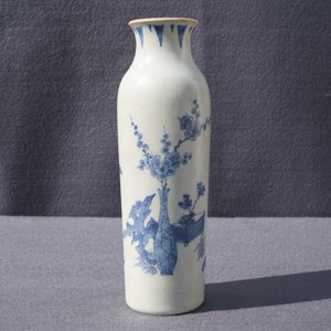 A Chinese blue and white sleeve vase with flowervases, Hatcher cargo, Transitional period — 照片 11