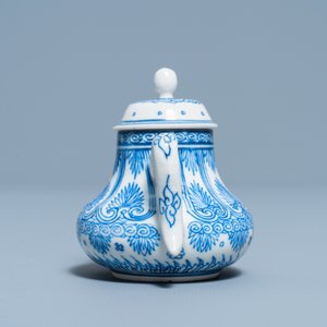 A Chinese blue and white soft paste miniature teapot, Kangxi — photo 3