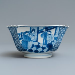 A Chinese blue and white square bowl, Chenghua mark, Kangxi — 照片 2