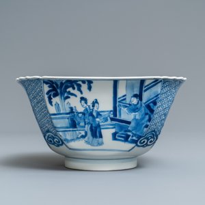 A Chinese blue and white square bowl, Xuande mark, Kangxi — 照片 2