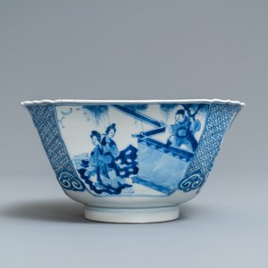 A Chinese blue and white square bowl, Xuande mark, Kangxi — 照片 3