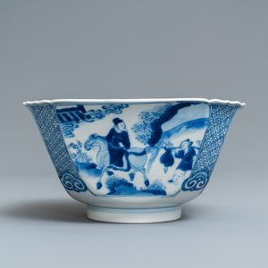 A Chinese blue and white square bowl, Xuande mark, Kangxi — 照片 4