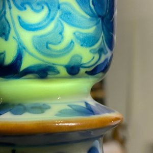 A Chinese blue and white 'squirrel and grapevine' huqqa base, Kangxi — 照片 16