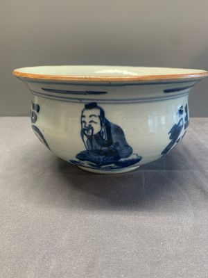 A Chinese blue and white 'star gods' censer, Kangxi — photo 3