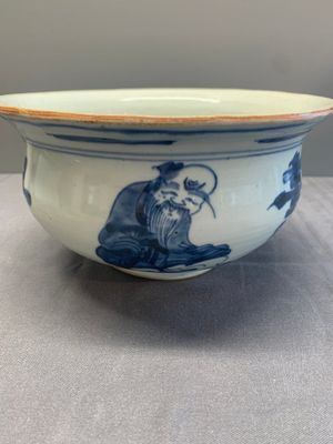 A Chinese blue and white 'star gods' censer, Kangxi — photo 5