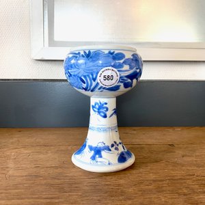 A Chinese blue and white stem bowl, Kangxi — 照片 8