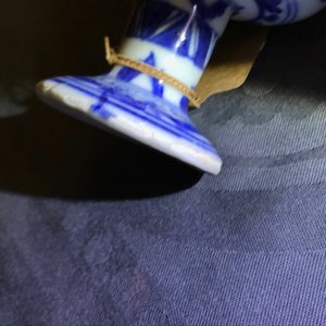 A Chinese blue and white stem cup, Ming, Chongzhen — photo 17
