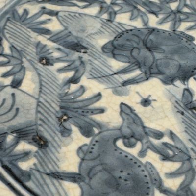 A Chinese blue and white Swatow 'Deer' dish — 照片 11