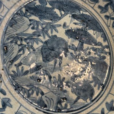 A Chinese blue and white Swatow 'Deer' dish — 照片 8