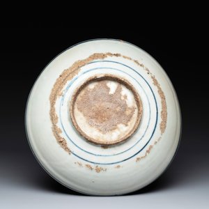 A Chinese blue and white Swatow dish with floral design, Ming — photo 2