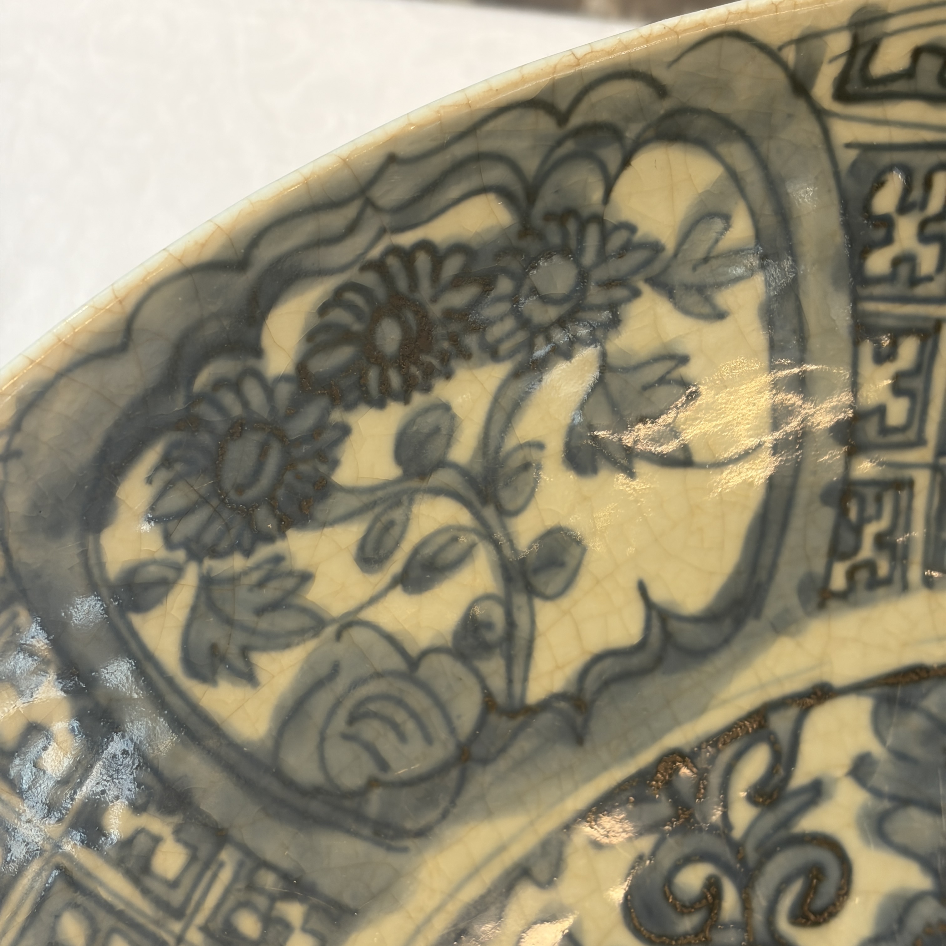 A Chinese blue and white Swatow 'Pheasant' dish — foto 4