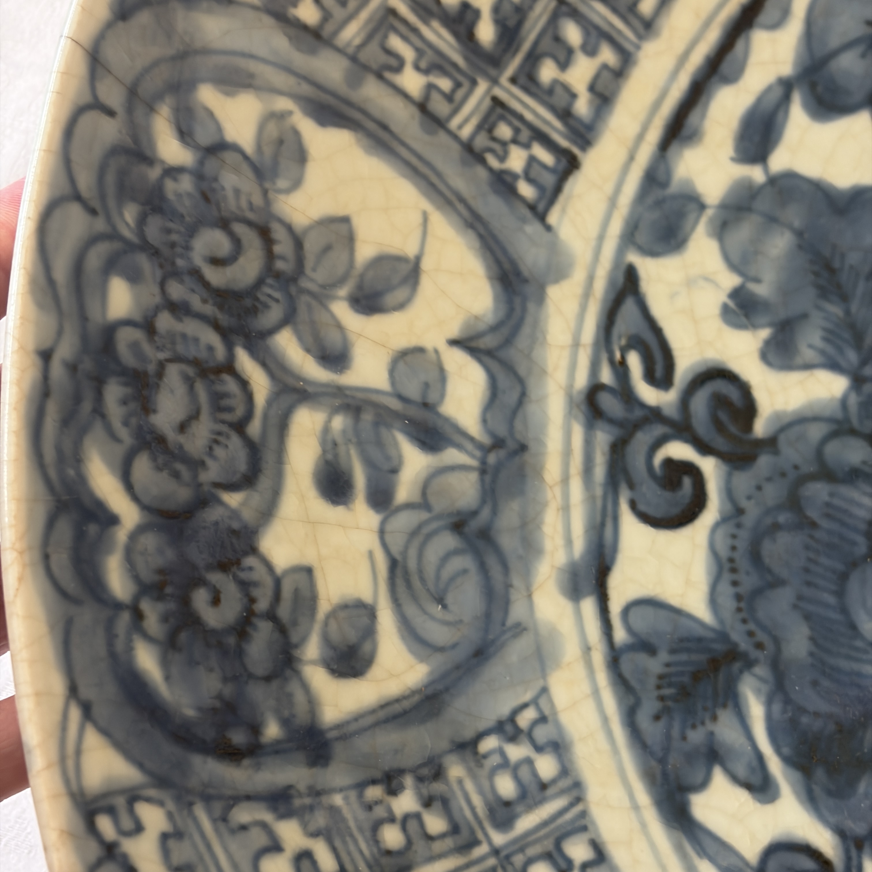 A Chinese blue and white Swatow 'Pheasant' dish — foto 5