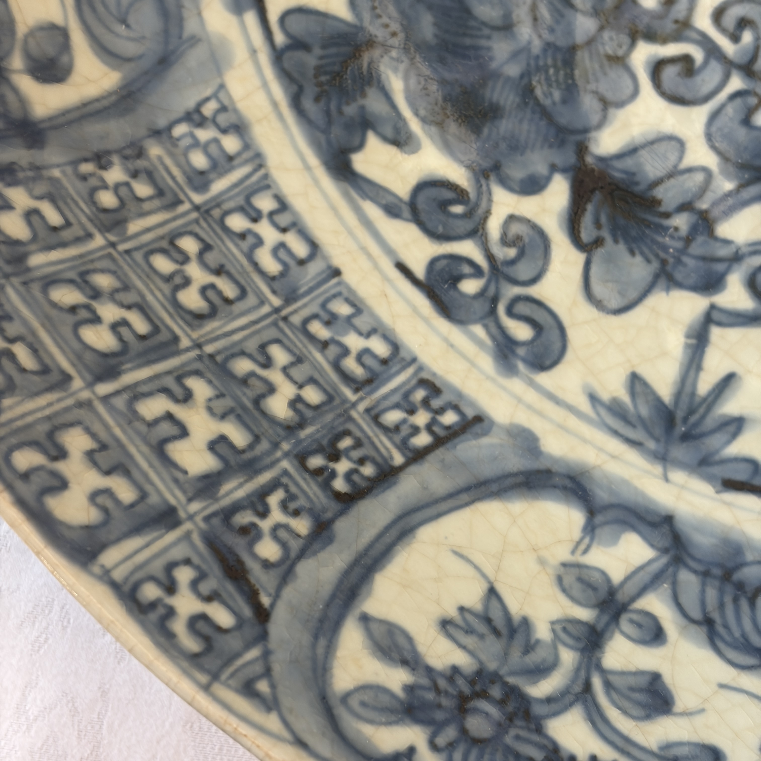 A Chinese blue and white Swatow 'Pheasant' dish — foto 6