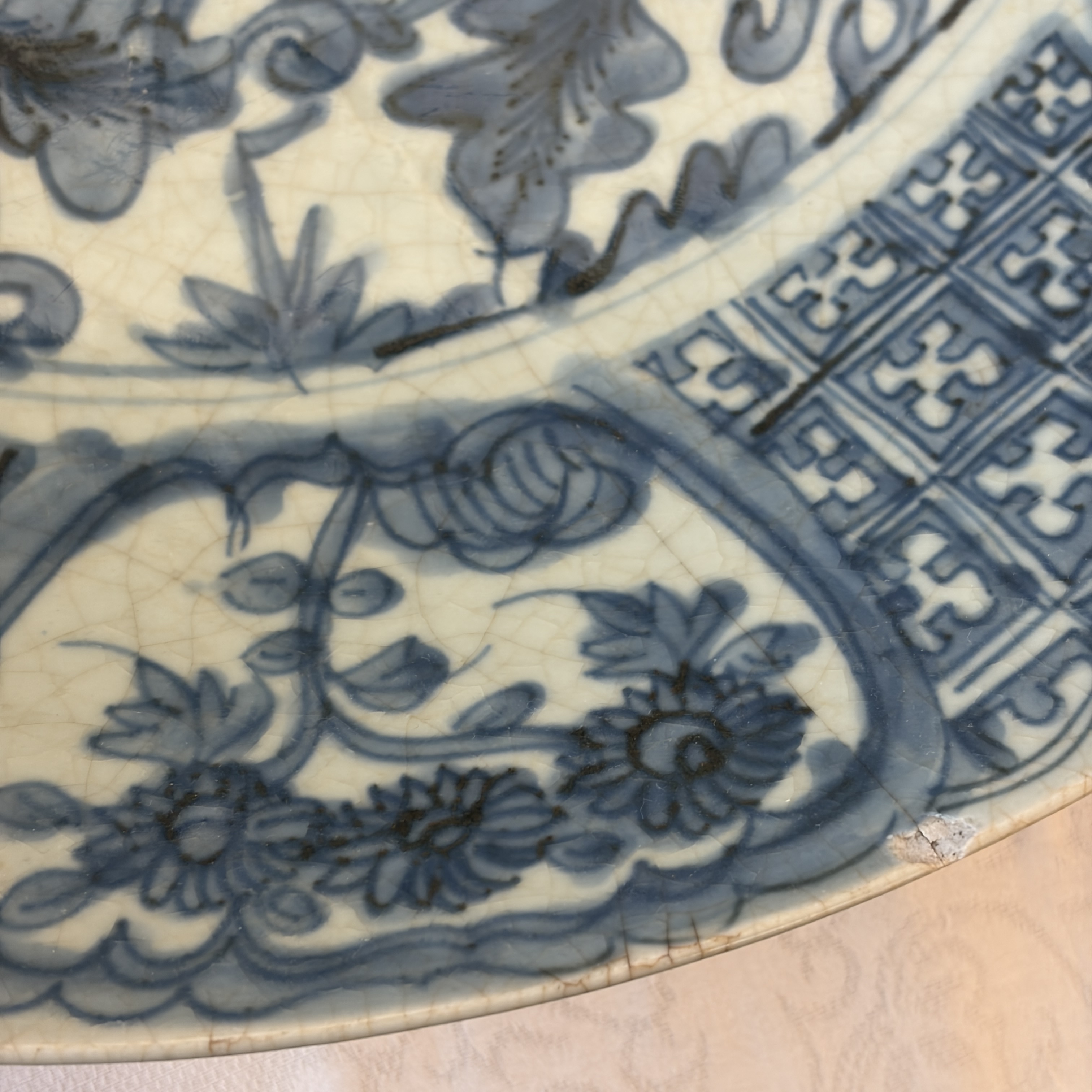 A Chinese blue and white Swatow 'Pheasant' dish — foto 7