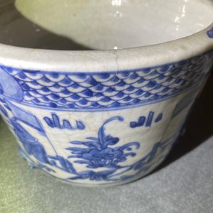A Chinese blue and white Swatow tripod censer, Ming — photo 16