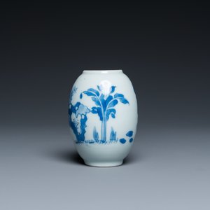 A Chinese blue and white tea caddy, Kangxi — photo 4
