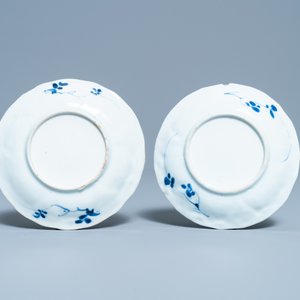A Chinese blue and white tea caddy, six cups, two saucers and two plates, Kangxi/Yongzheng — 照片 5