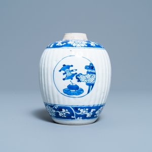 A Chinese blue and white tea caddy, six cups, two saucers and two plates, Kangxi/Yongzheng — 照片 8