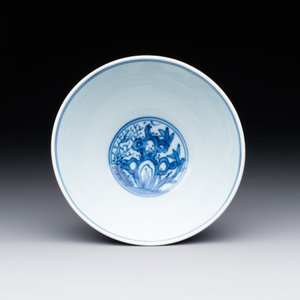 A Chinese blue and white 'Three friends of winter' bowl, Jiajing mark, Kangxi — 照片 5