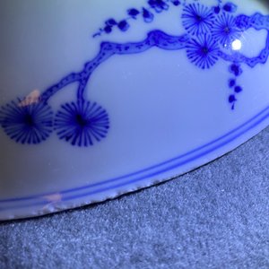 A Chinese blue and white 'Three friends of winter' dish, Xuande mark, Kangxi — 照片 8
