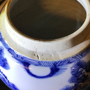 A Chinese blue and white 'Three friends of winter' jar, Kangxi — photo 12