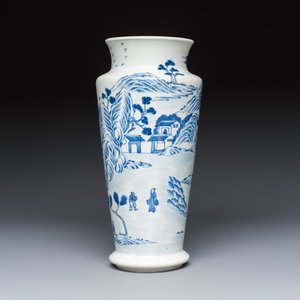 A Chinese blue and white vase and a bowl — photo 2
