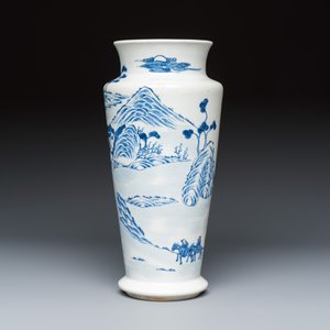 A Chinese blue and white vase and a bowl — photo 3