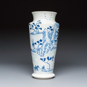 A Chinese blue and white vase and a bowl — photo 5