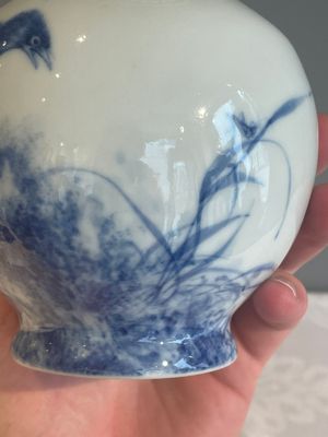 A Chinese blue and white vase in the style of Wang Bu, Yongzheng mark, 20th C. — 照片 5